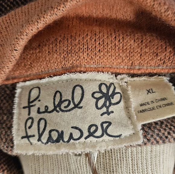 Anthropologie Field Flower Pink Gray 100% Wool Coat Size XL - Picture 5 of 7